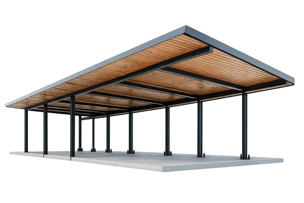 modern parking shade canopy design used by car parking shade companies in Saudi Arabia