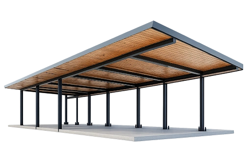 modern parking shade canopy design used by car parking shade companies in Saudi Arabia.