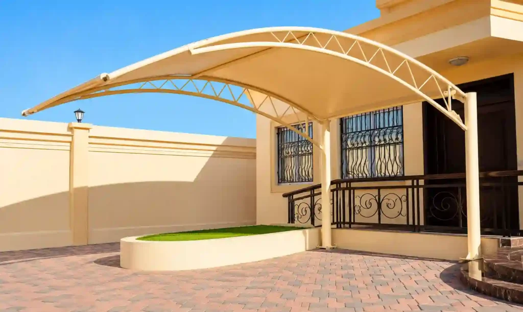 Entrance car parking shade for residential property.